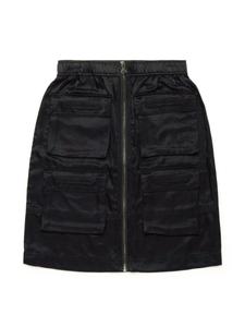 Diesel Kids атласная мини-юбка карго, черный