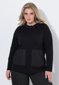 Толстовка Ulla Popken RUFFLE COLLAR , Black