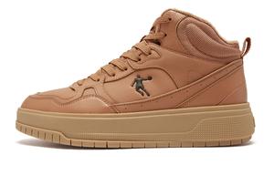 Термостойкие нескользящие и устойчивые к истиранию кроссовки mid top для мужчин brown QIAODAN, Mocha