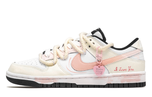 Nike Кроссовки для скейтбординга Dunk унисекс, низкие, желтые, белые