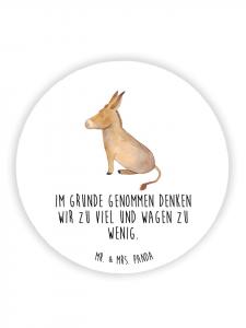 Mr. & Mrs. Panda Белый магнит на холодильник с изображением осла и надписью