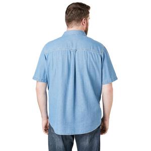 Мужская рубашка из денима и твила с короткими рукавами Boulder Creek Kingsize Big & Tall, цвет Grey Wash