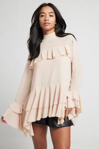 Миниатюрная блузка с оборками River Island, розовый