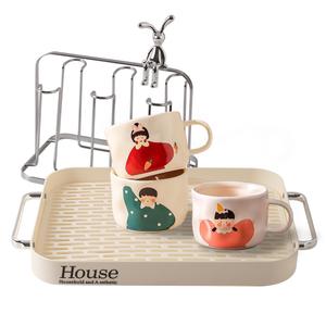 Оригинальная кружка, высококачественная керамическая чашка пара, милый набор кружек для завтрака KAWASIMAYA