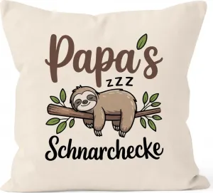 Наволочка Папин уголок для храпа с принтом ленивца. Идеальный подарок для пап и дедушек. Декоративная наволочка из хлопка . MoonWorks