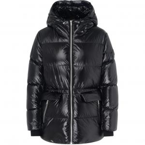 Куртка утепленная с капюшоном на молнии Moose Knuckles, черный