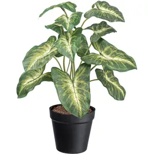 Креатив зеленый Искусственное комнатное растение «Сингониум Пикси» с зелено-желтыми листьями Creativ Green