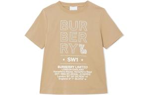 Футболка детская Burberry с принтом, хаки