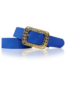 Ремень FRONHOFER Damengürtel goldene Strassschnalle, цвет Kobalt