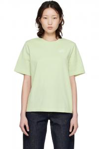 Maison Kitsuné Зеленая футболка с надписью «maison kitsune», создающая ощущение комфорта