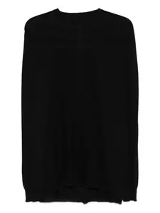 Шерстяной джемпер с круглым вырезом Rick Owens, черный