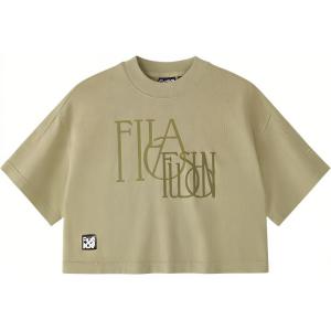 FILA FUSION Футболка женская с китайским олимпийским принтом Drop Shoulder Parrot Green