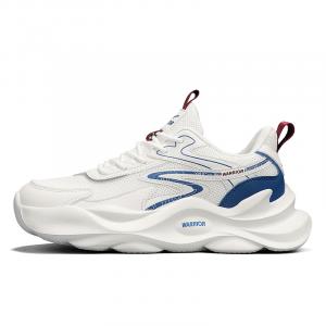 WARRIOR Износостойкие легкие низкие повседневные туфли, увеличивающие рост, мужские, белого и синего цвета