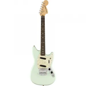 Гитара Fender American Performer Mustang с чехлом - сатиновый соник-блю