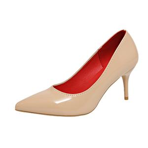 PARK DANCE Тонкие каблуки на шпильке женские абрикосовые 7 см, цвет Apricot 7cm