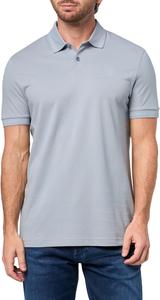 Мужская спортивная рубашка-поло BOSS Pio Sporty Tonal Collar, Tradewinds Grey