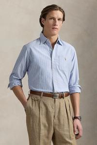 Хлопковая рубашка Polo Ralph Lauren, синий