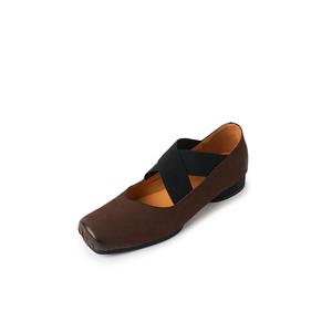 AIQINISHA Туфли Мэри Джейн на массивном каблуке 2 см, женские, с верхом из коричневой кожи, цвет Brown Leather Upper