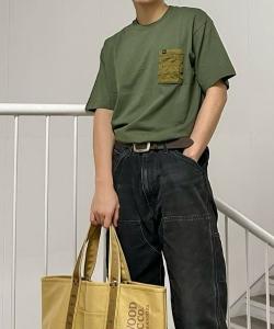 Футболка с нагрудным карманом Alpha Industries, цвет хаки