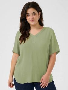 Топ с коротким рукавом ami KAFFE Curve, цвет Oil Green