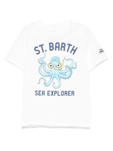 Футболка с графическим принтом MC2 Saint Barth Kids, белый