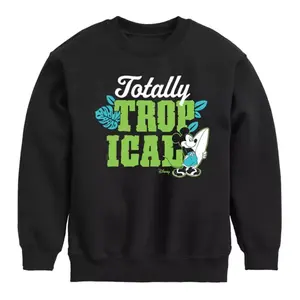 Флисовая толстовка с Микки Маусом для мальчиков 8-20 лет, полностью тропическая Disney, черный