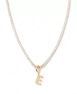Позолоченное мини-колье-теннисная цепочка с инициалами Изабеллы Brook & York, gold-e