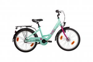 Детский велосипед Bellini Mia 3 - 20 дюймов - Tiefeinsteiger - 2024, цвет Grün|pale greenpink