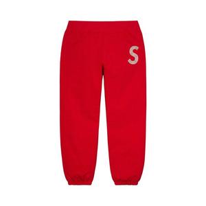 Спортивные брюки Supreme x Swarovski S Logo Sweatpant, Red