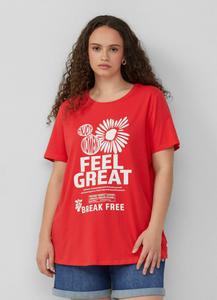 Футболка с принтом QS, красный