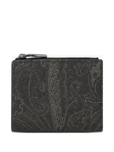 Портмоне на молнии с узором "пейсли" Etro, черный