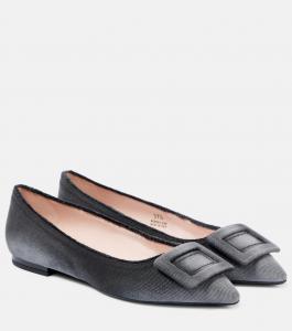 Джинсовые балетки Gommettin Roger Vivier, Nero