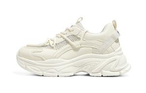 RENBEN Высокие противоскользящие дышащие низкие массивные кроссовки женские бежевые, цвет Beige