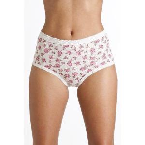 Набор из трех комфортных трусов с высокой талией, оборкой на талии и бантиком по центру Camille, розовый