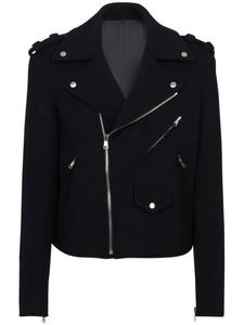 Balmain байкерская куртка с начесом, черный