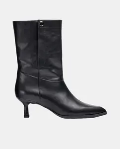 Ботильоны из средней тростниковой кожи с заостренным носком и тонким каблуком Unisa, черный