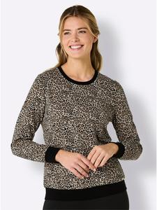 WITT WEIDEN Толстовка с принтом песочного и черного цвета