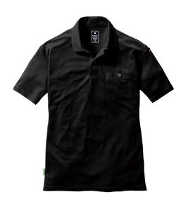 Поло BURTLE с коротким рукавом (унисекс) на все сезоны, черное, размер 167 35 S