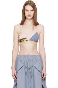 Baserange Бюстгальтер-Подкладка синего и бежевого цвета