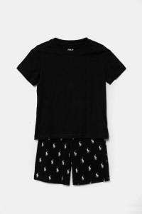 Детская хлопковая пижама Polo Ralph Lauren, черный