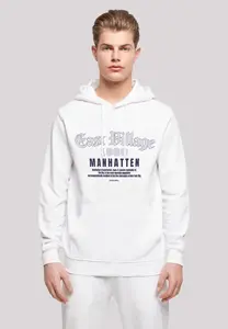 Толстовка F4NT4STIC " East Village Manhattan HOODIE ", принт, белый