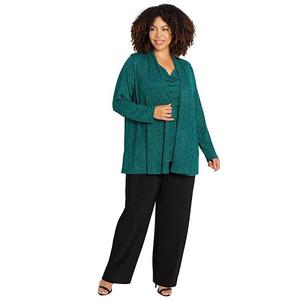 Женский костюм-тройка с блеском, plus size Catherines, Emerald