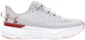 Under Armour Mens Infinite 6, (104) White/Halo Gray/Earthen Orange