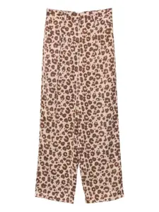 Брюки-палаццо Bloy с леопардовым принтом и складками Ba&Sh, нейтральный