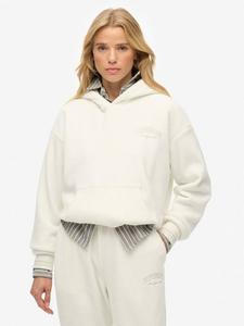 Расклешенный худи Country Club из велюра Superdry, Off White