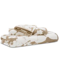 Антимикробное банное полотенце sanders floral из хлопка, 76,6 см x 137 см. Lauren Ralph Lauren, Tan
