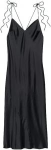 Victoria's Secret сатиновое миди-платье-комбинация с завязывающимися бретелями, цвет Black, новое