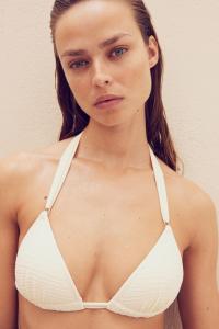 Лиф бикини с треугольными чашками пуш-ап H&M, желтый