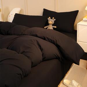 AVIVI Комплект постельного белья 1,2 м, 3 предмета, простыня, цвет черный