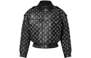 Куртка женская Louis Vuitton кожаная, черный